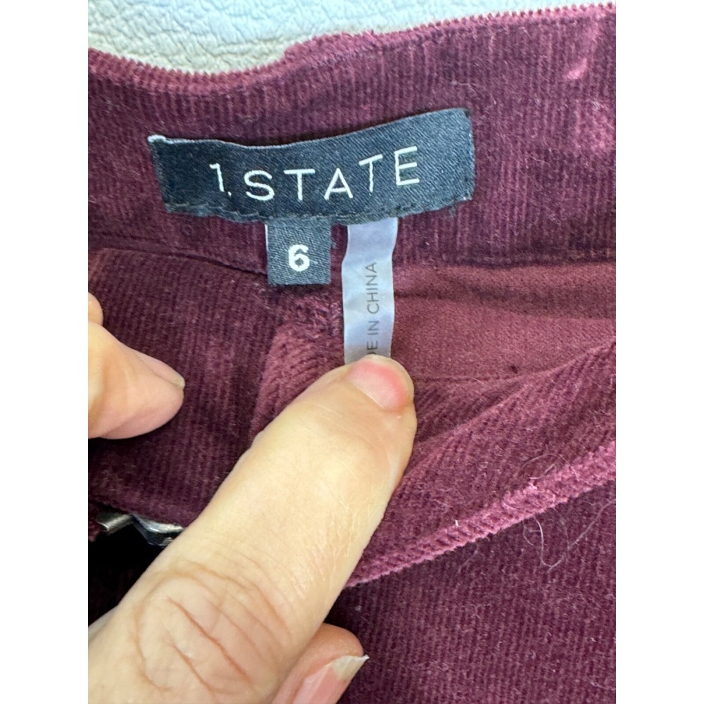zip front corduroy mini skirt Maroon Size 6 1 State Sassy Y2K - Picture 6 of 9